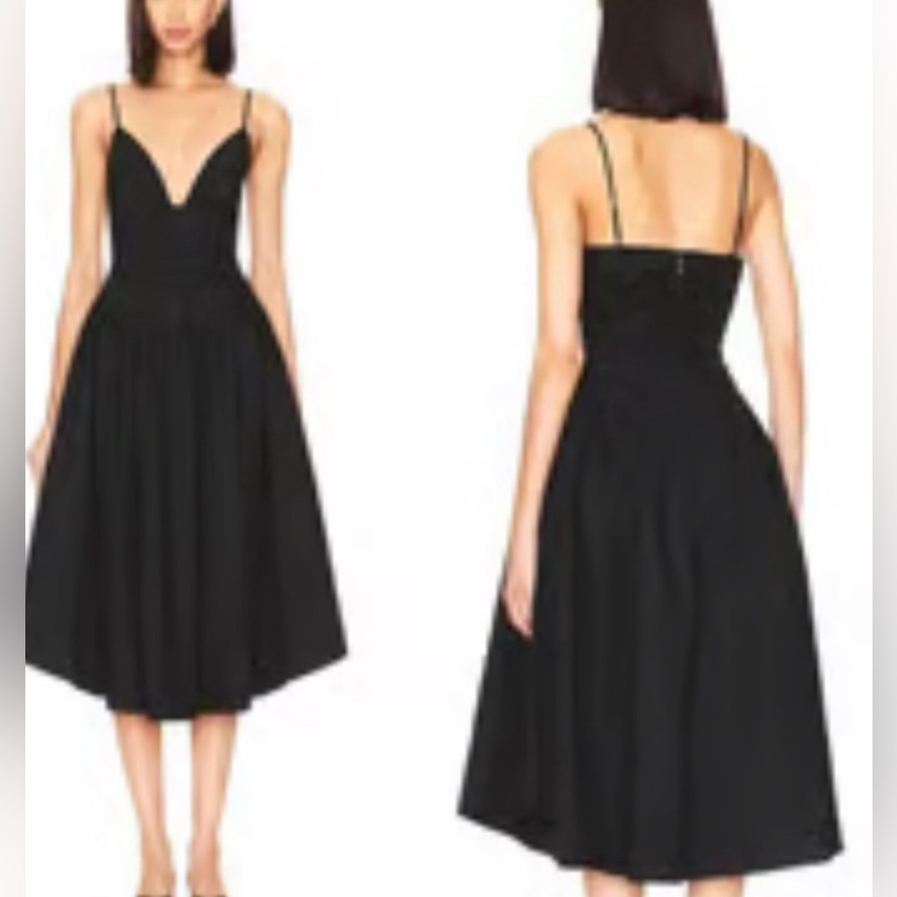 NBD Hela Midi Dress Womens Ruched Cotton Sleeveless .